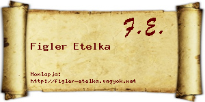 Figler Etelka névjegykártya